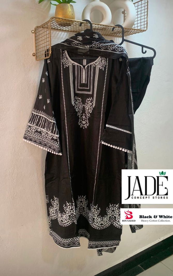 Black & White By Jade Cotton Pakistani Readymade Suits Wholesale Shop In Surat